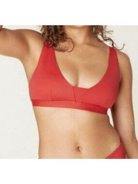 Andie The Tahiti Bikini Top Red Orange Chili Pepper Sz SM